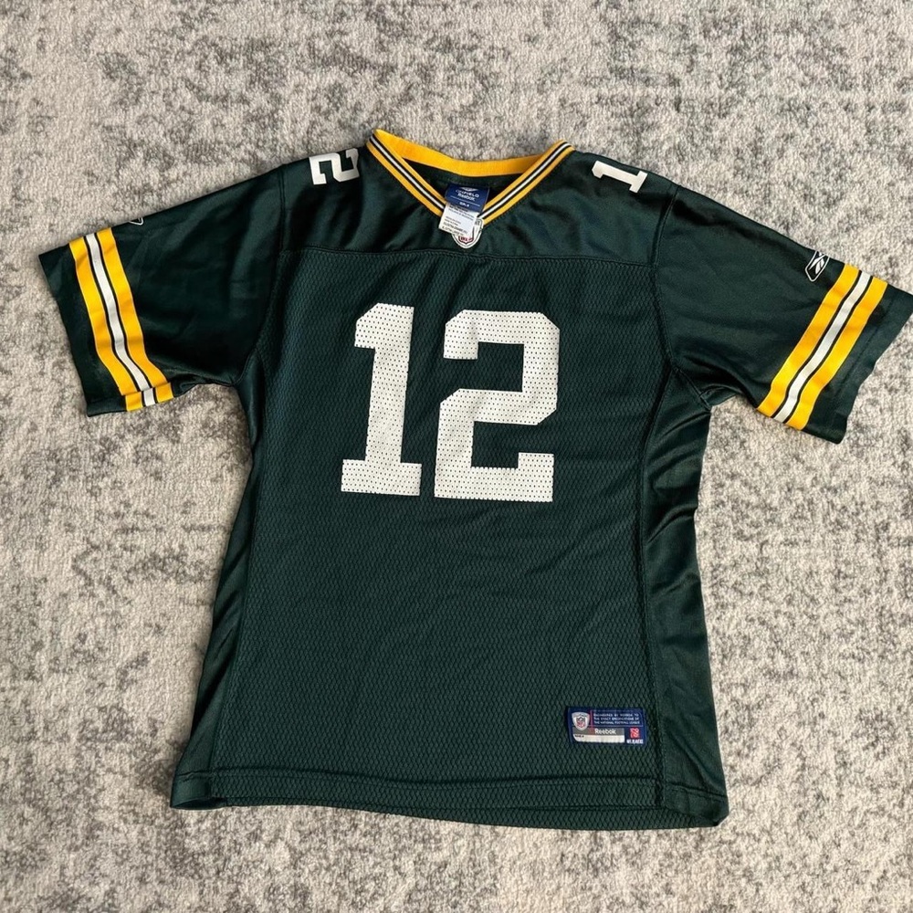 Girls Extra Large Reebok On Field Aaron Rodgers Green Bay Packers Jersey.